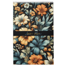 Floral rustic vintage elegante preto