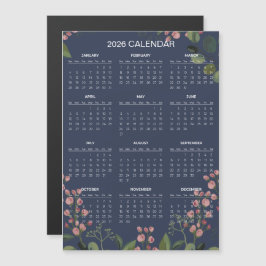 Calendário Floral Simples, porém Elegante de 2026
