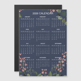 Calendário Floral Simples, porém Elegante de 2026