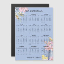 Calendário Floral Simples, porém Elegante de 2026