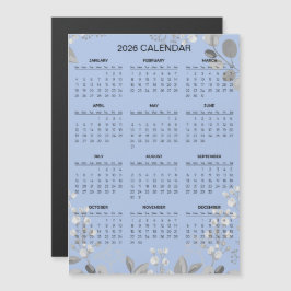 Calendário Floral Simples, porém Elegante de 2026