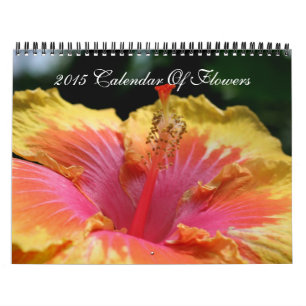 Calendário Flores Acondicionadas Fotografia Fechar 2015