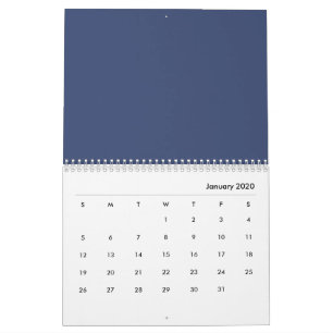 Calendário Flores azuis