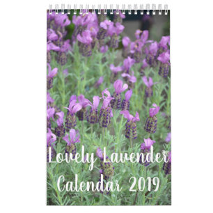 Calendário Flores bonitas da lavanda