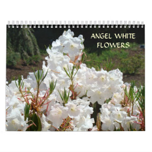 CALENDÁRIO FLORES BRANCAS ANJO Flores Brancas