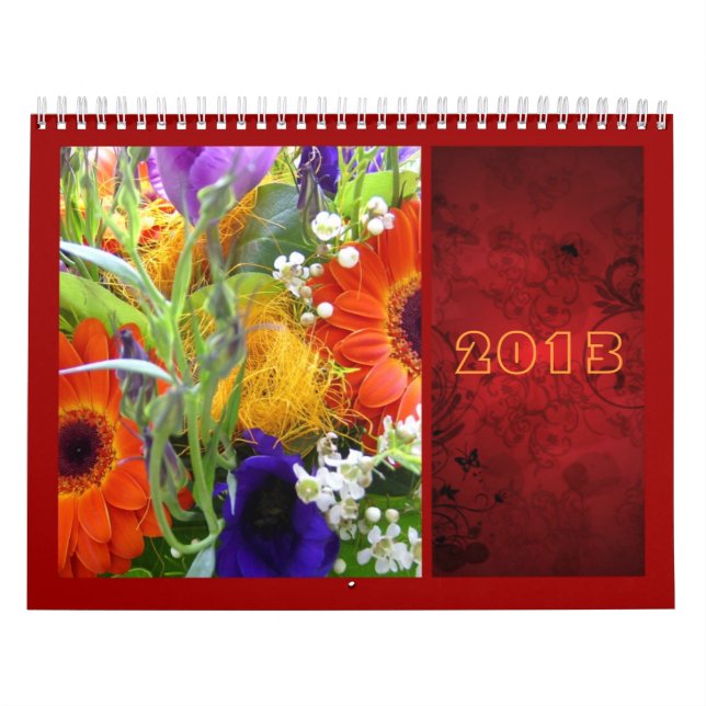 Calendário Flores, buquê floral e elegante (Capa)