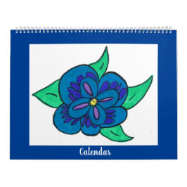 Calendário (Flores Coloridas)