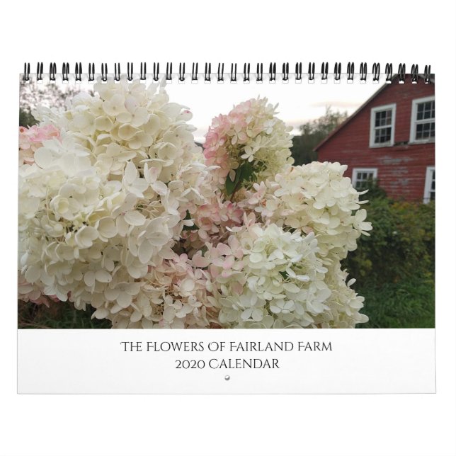 Calendário Flores da Fazenda do Fairland, Vermont 2020 (Capa)