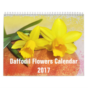 Calendário Flores Daffodil Floral 2017