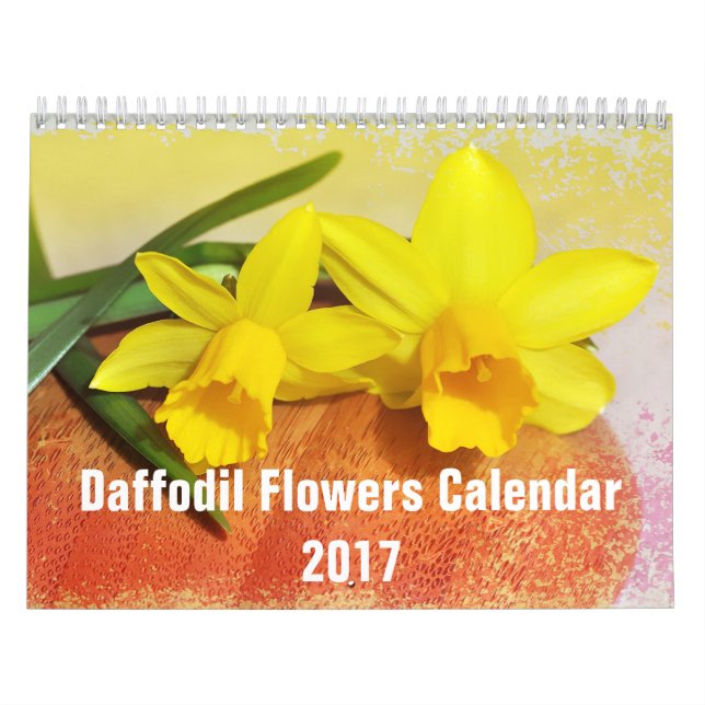 Calendário Flores Daffodil Floral 2017 (Capa)