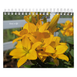 Calendário Flores de Jardim Amarelo