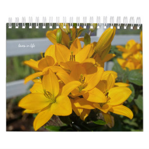 Calendário Flores de Jardim Amarelo