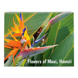 Calendário Flores de Maui Hawaii