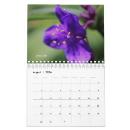 Calendário Flores do Jardim Roxo