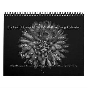 Calendário Flores do Quintal em Preto e Branco Nº 45
