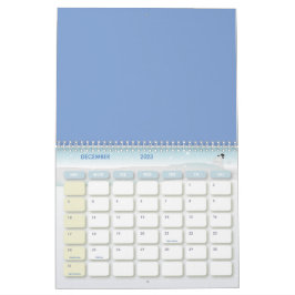 Calendário Flores e folhas de hibisco