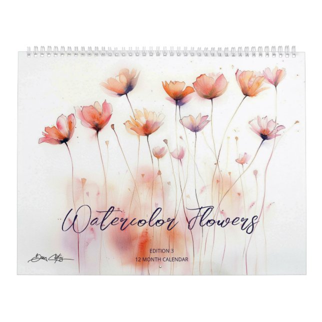Calendário Flores em Aquarela: Edição 3 (Capa)