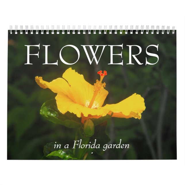 Calendário FLORES em um jardim de Florida… (Capa)