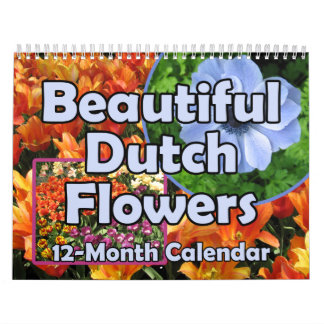 Calendário Flores holandesas bonitas