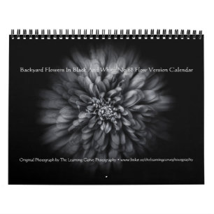 Calendário Flores no Quintal em Preto e Branco Nº 68 Fluxo