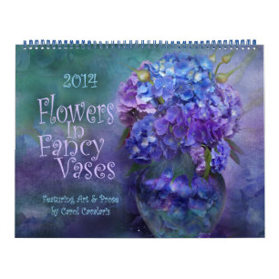 Calendário Flores No Rico Vases Art Calendar 2014