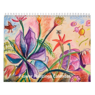 Calendário Flores por o ano