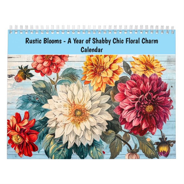 Calendário Flores Rústicas – Um Ano de Charme Floral Shabby C (Capa)