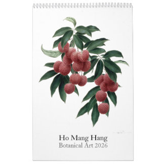 Calendário Flower calendar by Ho Mang Hang 2026