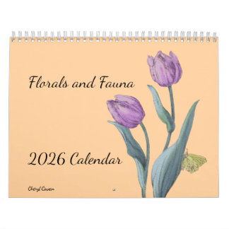 Calendário Flower sand Fauna 2026 Wall Calendar