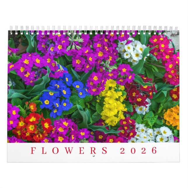 Calendário Flowers 2026 calendar (Capa)
