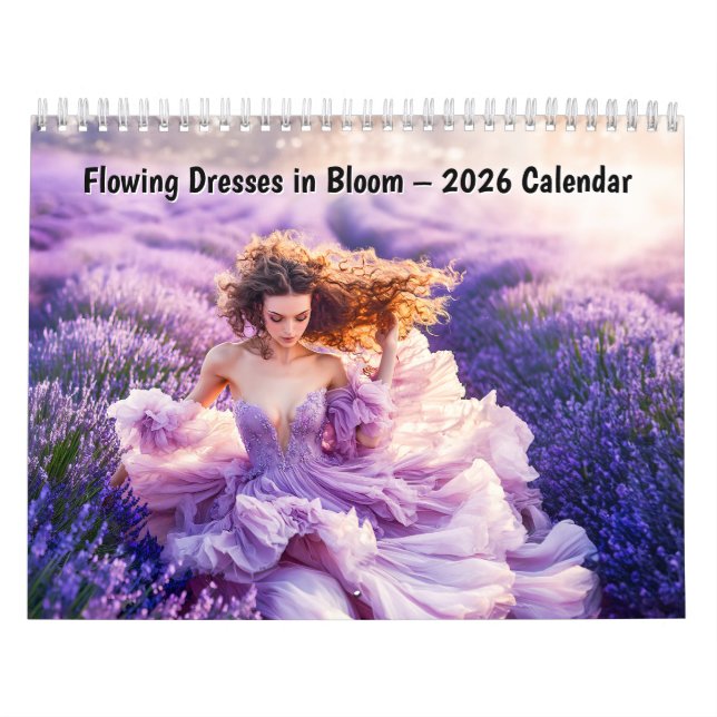Calendário Flowing Dresses in Bloom – 2026 Calendar (Capa)