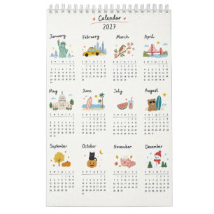 Calendário fofo 2027