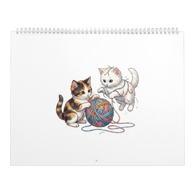 Calendário Fofos Gatinhos Divertidos com Bola de F (Capa)