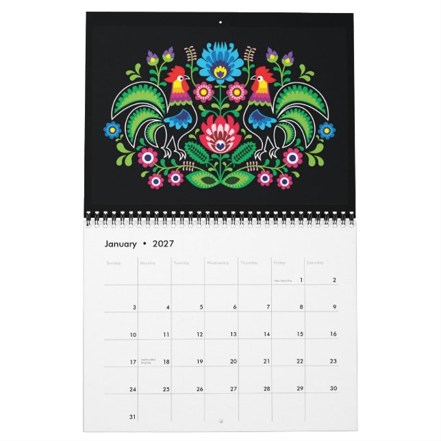 Calendário Folk Art - SRF (Jan 2027)