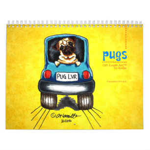 Calendário Fora-Trela Art™ Vol 1 dos Pugs