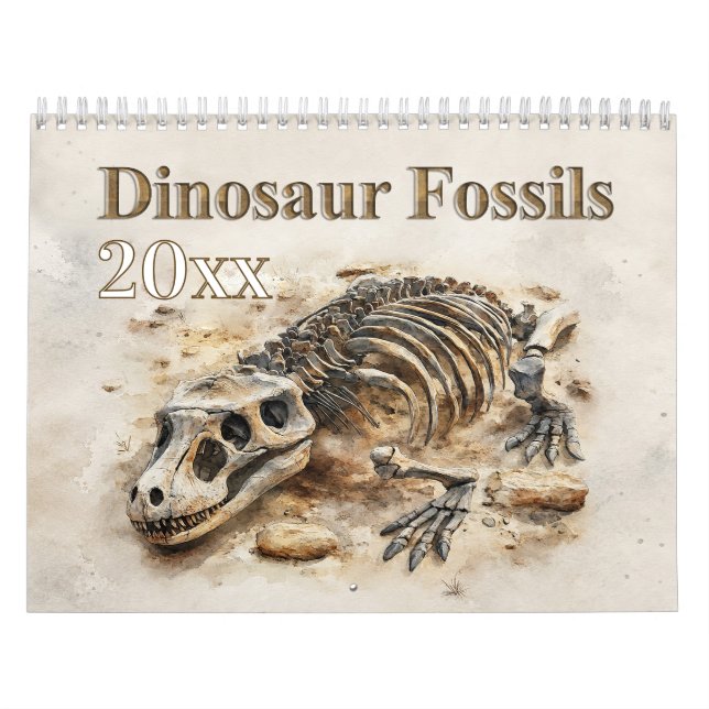 Calendário Fósseis de Dinossauros – Fóssil Pré-Histórico (Capa)