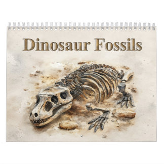 Calendário Fósseis de Dinossauros – Fóssil Pré-Histórico