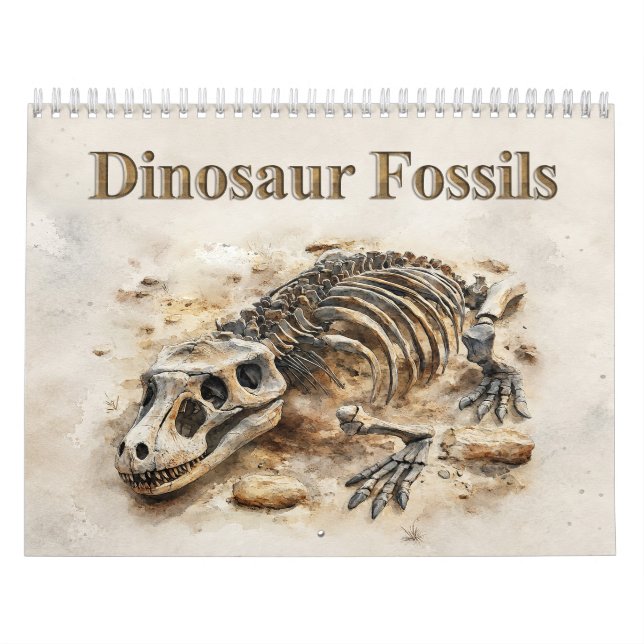 Calendário Fósseis de Dinossauros – Fóssil Pré-Histórico (Capa)