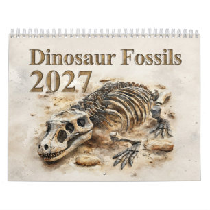 Calendário Fósseis de Dinossauros – Fóssil Pré-Histórico 2027