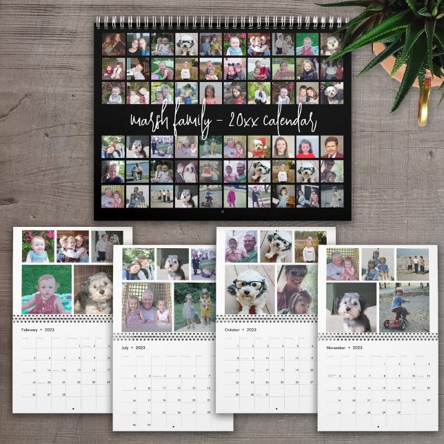 Calendário Foto 60 - Modelo da família moderna personalizada  (Criador carregado)