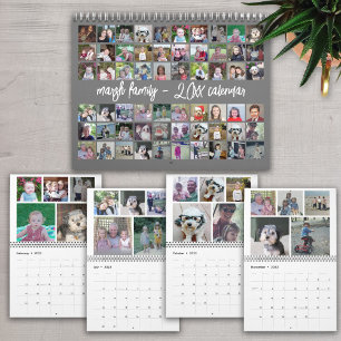 Calendário Foto 60 - Modelo Personalizada da Família Moderna