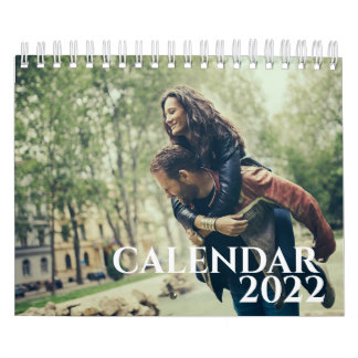 Calendário Foto da Colagem da Família Simples Moderna 2022