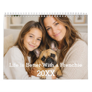 Calendário foto da família do bulldog francês frenchie 2027