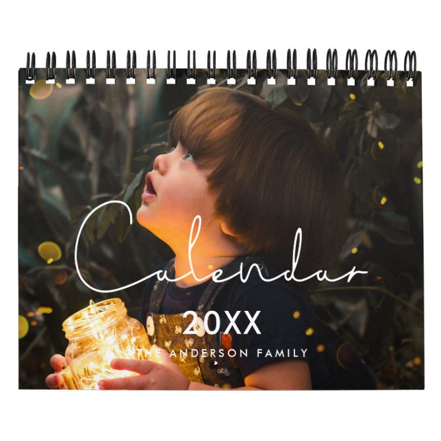 Calendário Foto da família minimalista simples 2026 (Capa)