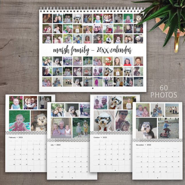 Calendário Foto da família moderna 60 2023 - 5 por mês person (Criador carregado)