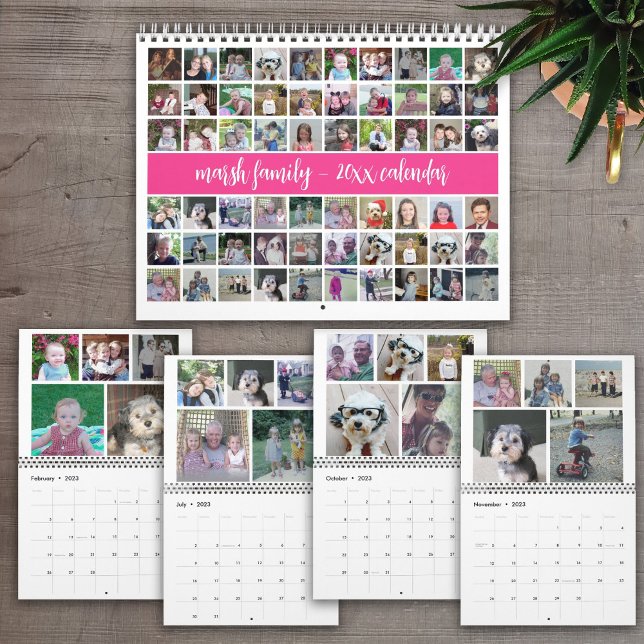 Calendário Foto da família moderna 60 2023 - Personalizada co (Criador carregado)