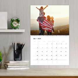 Calendário Foto da família moderna personalizada simples