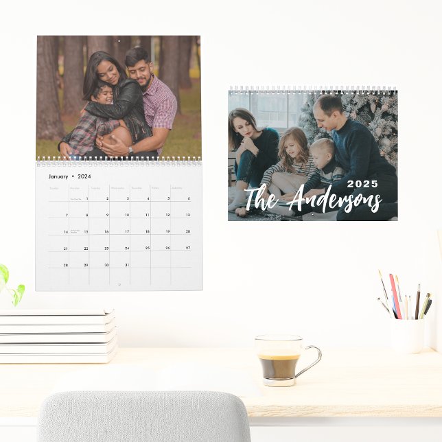 Calendário Foto da família simples Crie seu (Criador carregado)