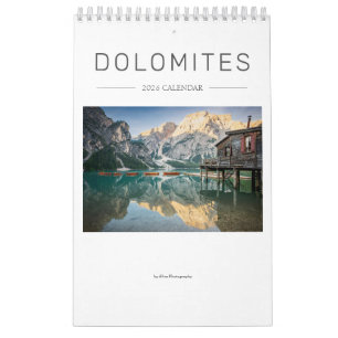 Calendário foto da natureza e paisagem das Dolomitas de 2026