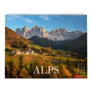 Calendário Foto da natureza e paisagem dos Alpes de 2027